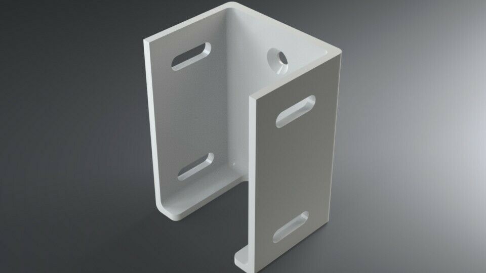 WHITE VINYL FENCE REPLACEMENT BRACKETS STAINLESS STEEL FASTENERS 3d PRINTED 